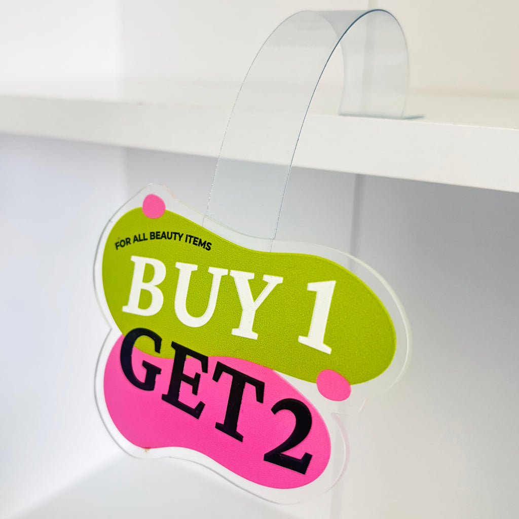 20pcs Shelf Wobbler, Acrylic Sign Super Sale, Retail Display Tag, Custom Acrylic POP Sign, Personalized Store Promotion Tag