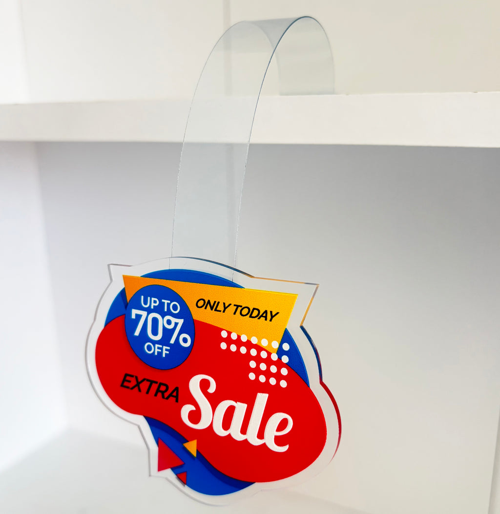 20pcs Shelf Wobbler, Acrylic Sign Super Sale, Retail Display Tag, Custom Acrylic POP Sign, Personalized Store Promotion Tag