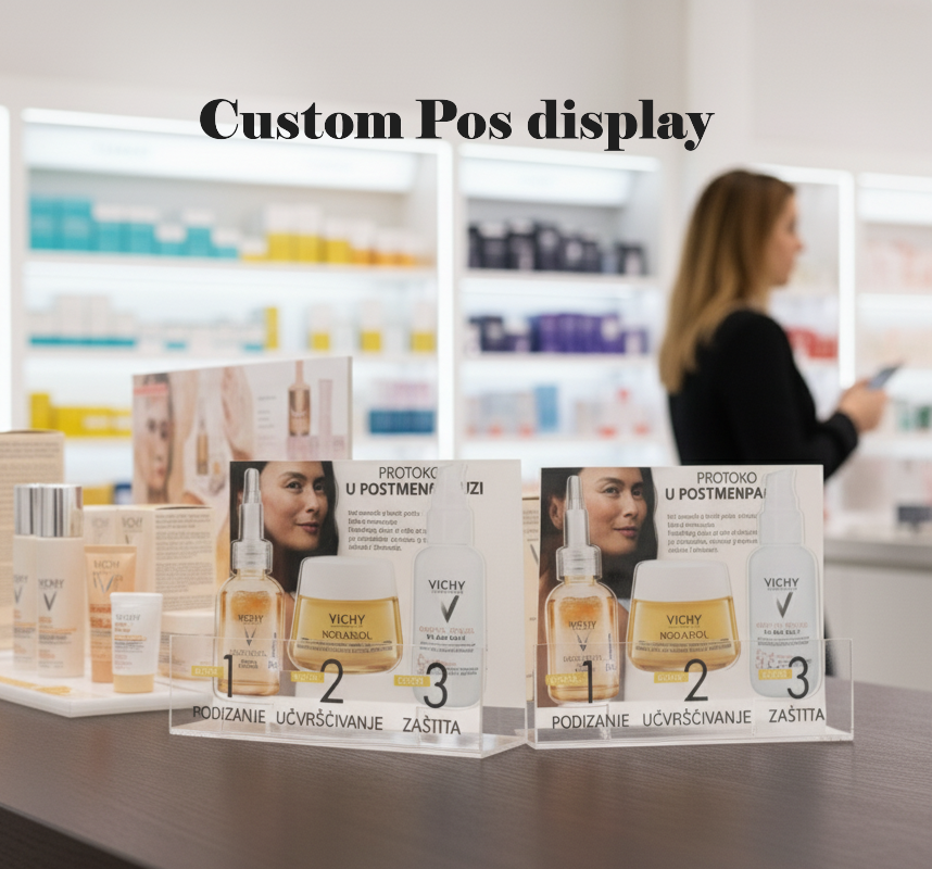 Custom Acrylic Display Stand for Retail, Brand Promotion, Professional Product Showcasing