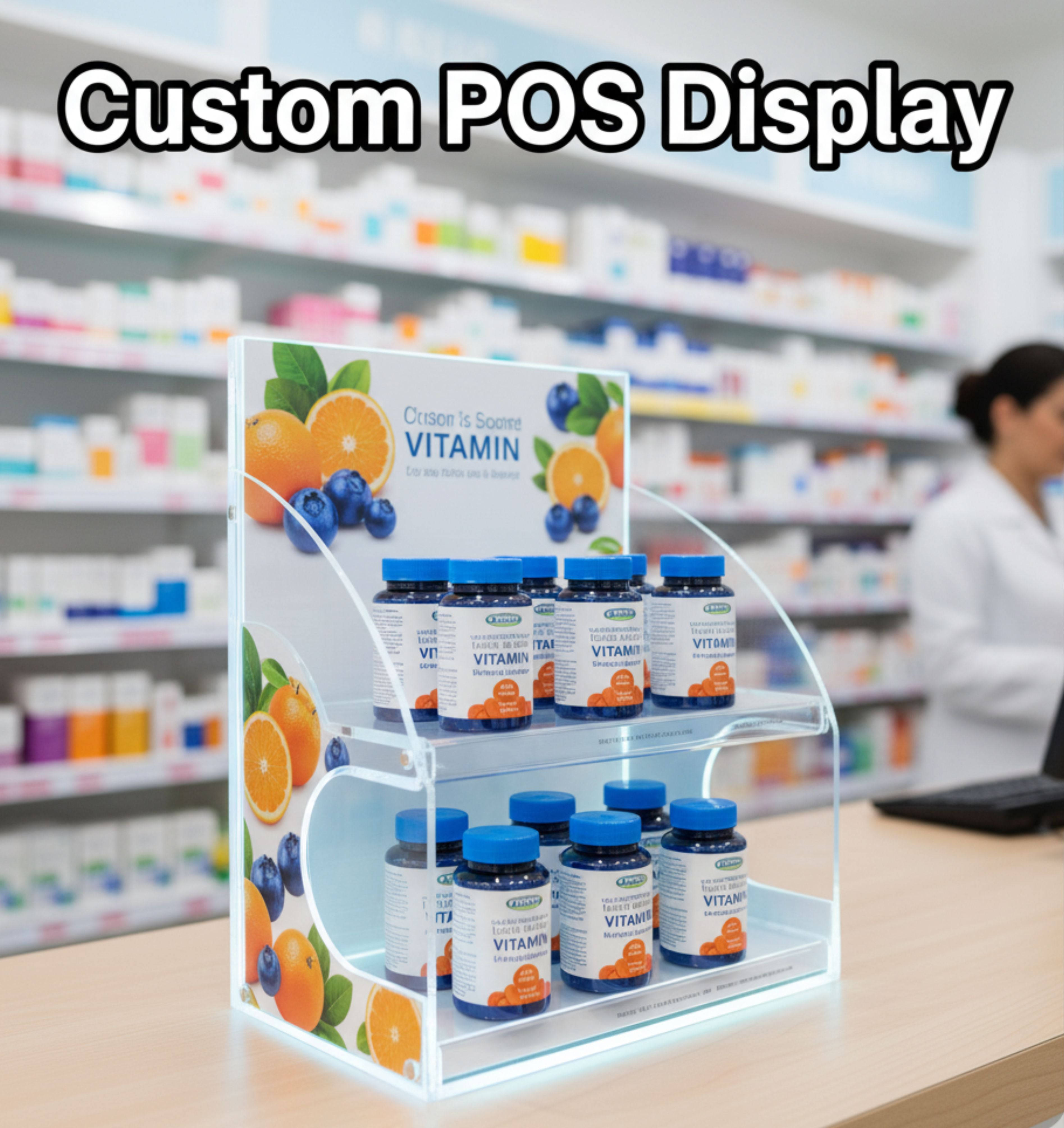 Custom Acrylic Display Stand for Retail, Brand Promotion, Professional Product Showcasing